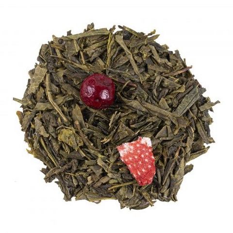 Thé Vert Mélanges de Baies: Fraise - Canneberge BIO