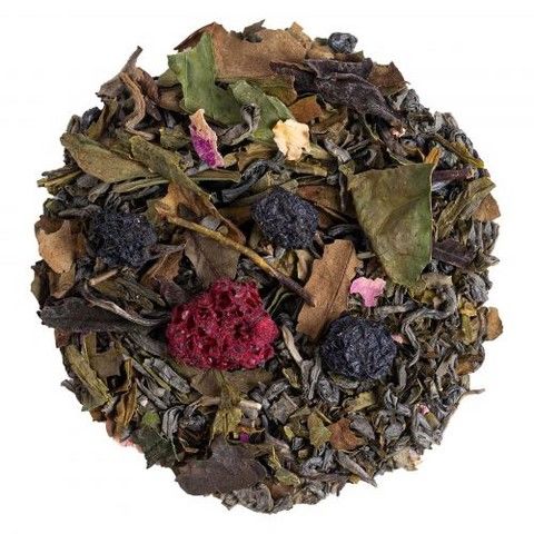 Thé Blanc Mélanges de Baies: Groseille - framboise - rose BIO