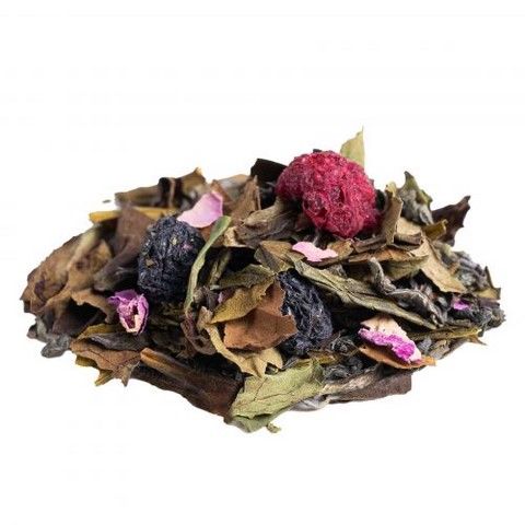 Thé Blanc Mélanges de Baies: Groseille - framboise - rose ORGANIC